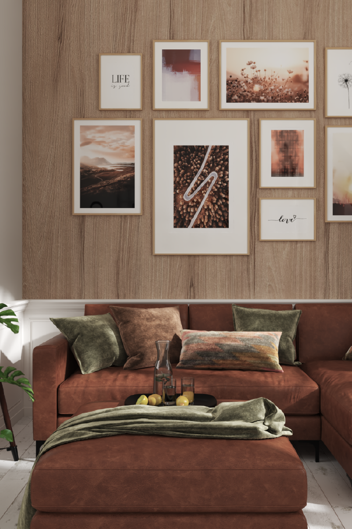Orange White Oil Print