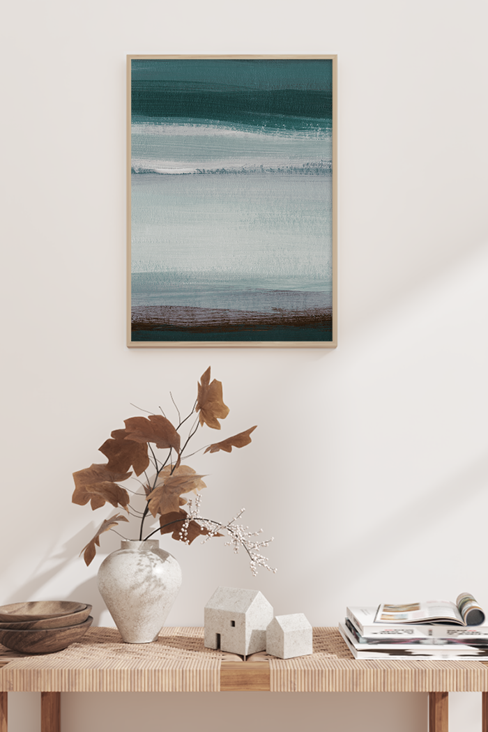 Abstract River Painting Poster