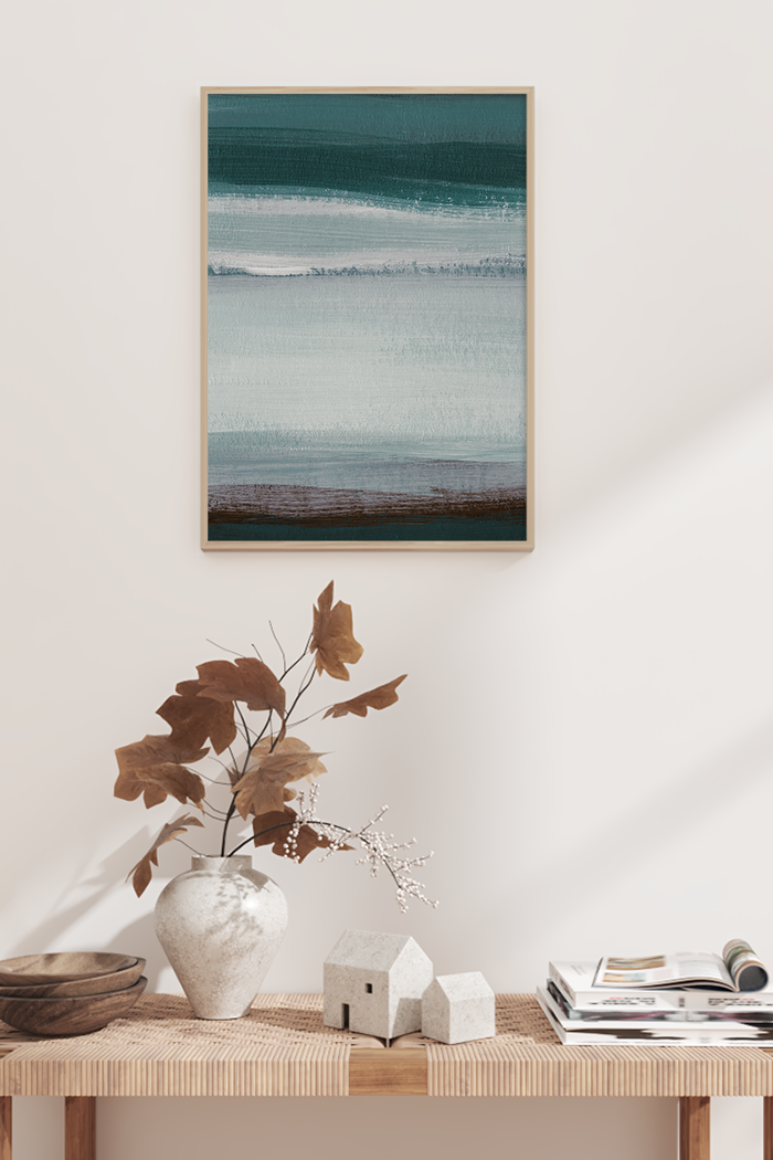 Abstract River Painting Poster