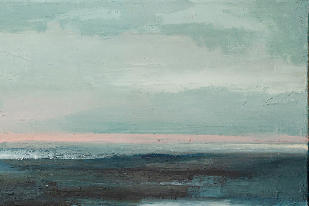 Abstract Cyan Landscape Poster