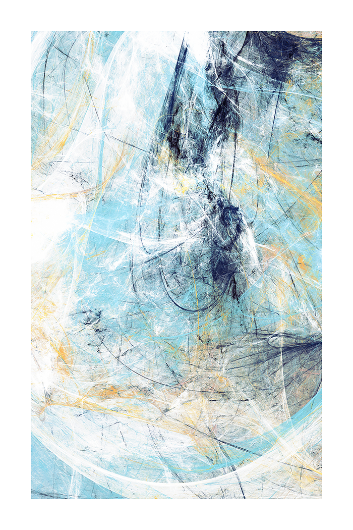 Abstract Blue Mess Poster
