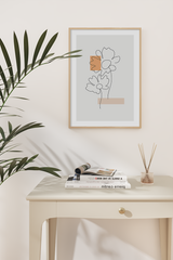 Flower Lines Poster