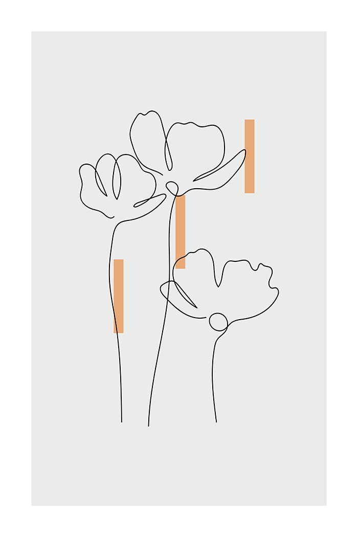 Flower Lines Poster No.2