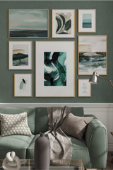 Green Brush Stroke Poster