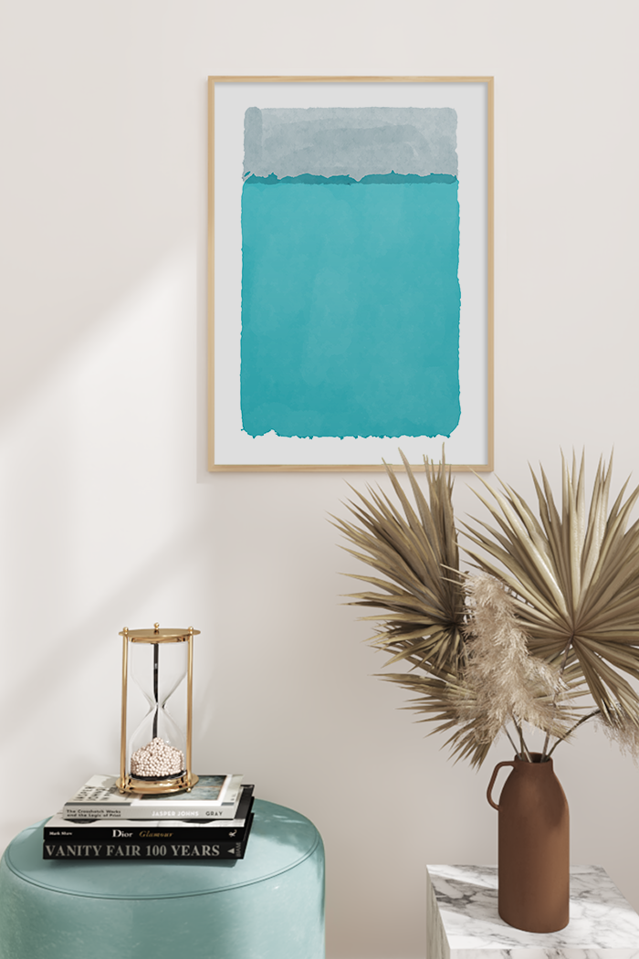 Turquoise Abstract Poster