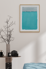 Turquoise Abstract Poster