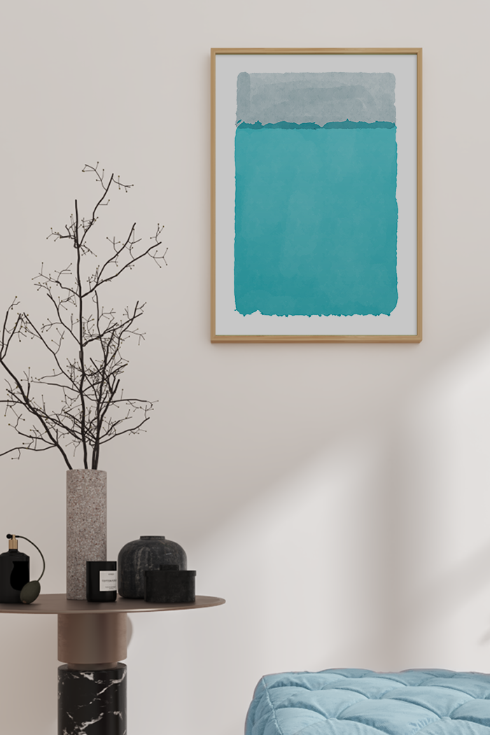 Turquoise Abstract Poster
