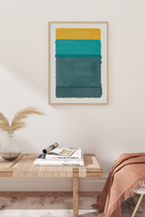 Yellow Turquoise Green Poster