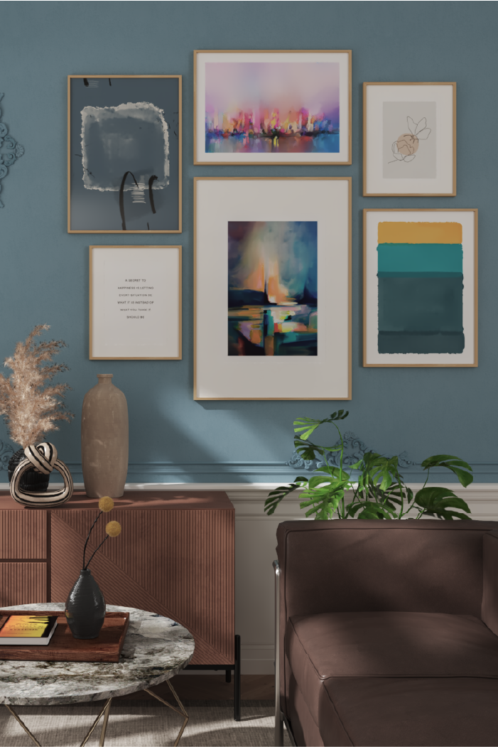 Yellow Turquoise Green Poster