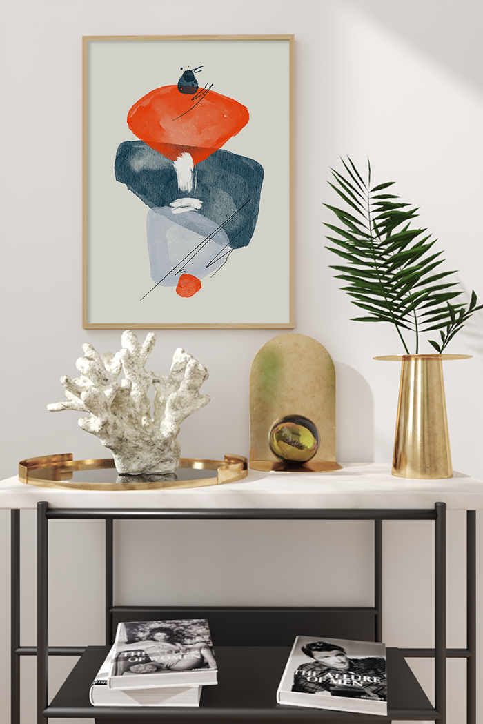 Abstract Orange Shape Poster