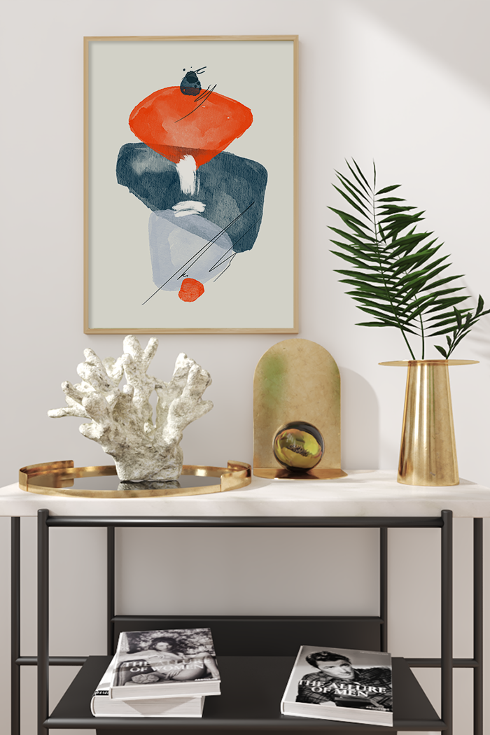 Abstract Orange Shape Poster