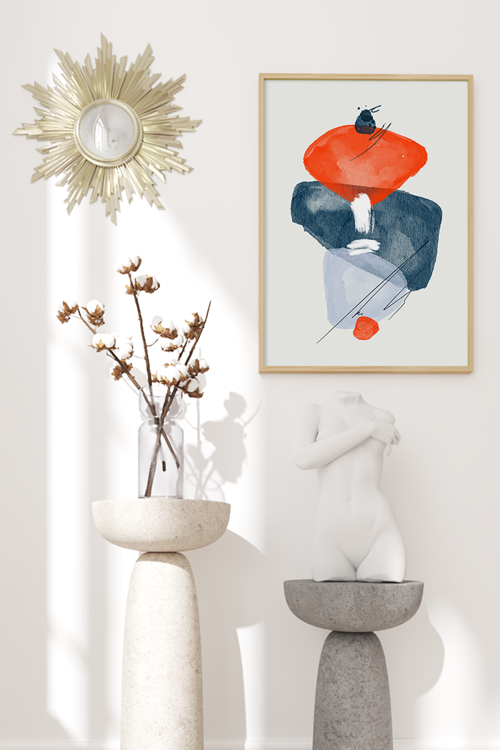 Abstract Orange Shape Poster