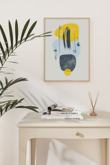 Abstract Yellow Shape Poster