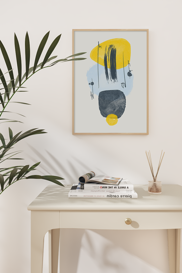 Abstract Yellow Shape Poster