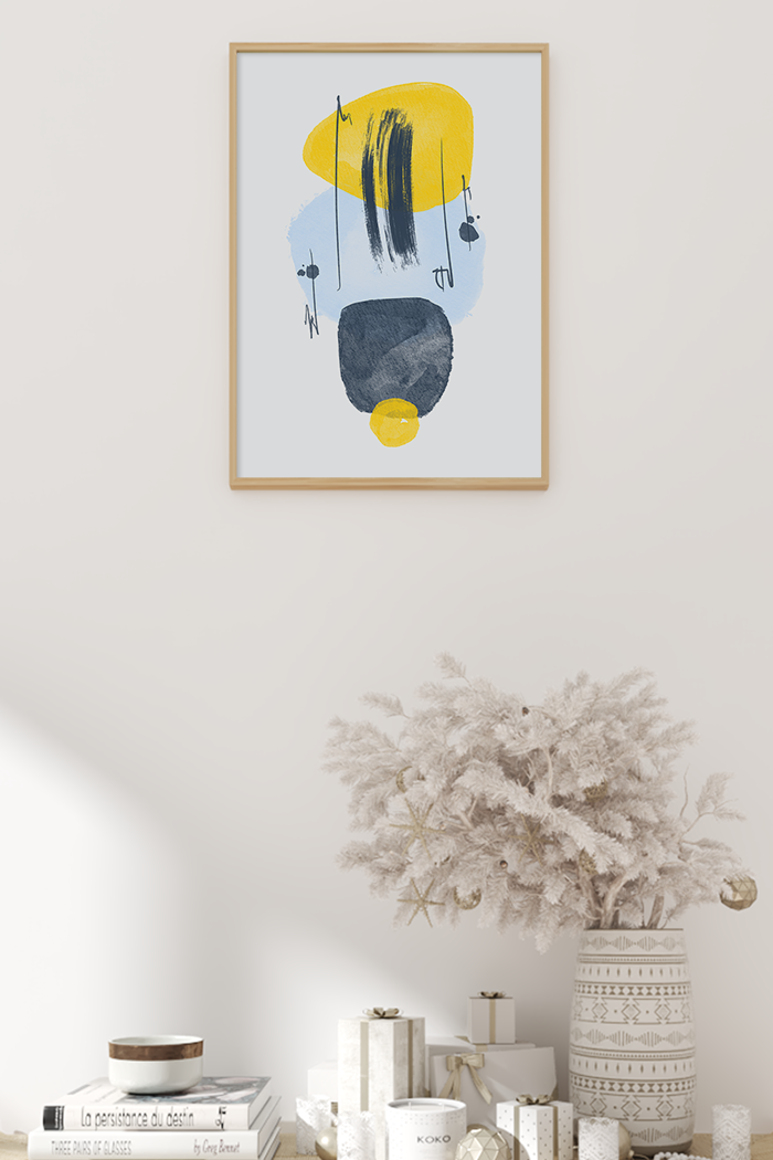 Abstract Yellow Shape Poster