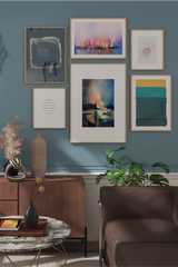 Dark Abstract Watercolor Poster