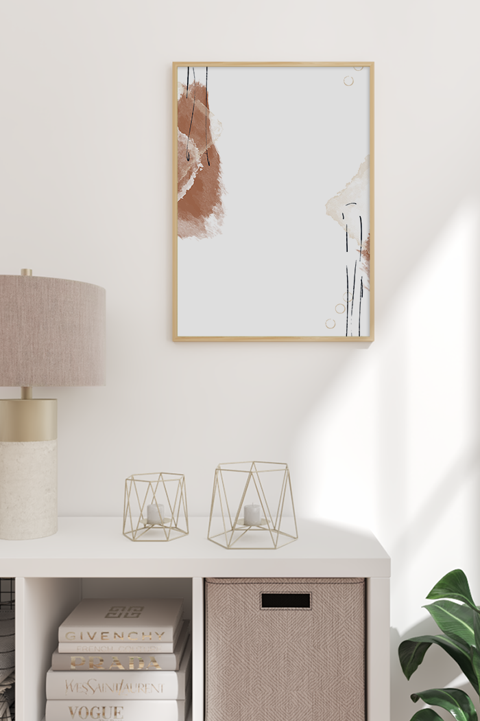 Beige Painting Poster