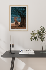 Deer Under the Tree Poster