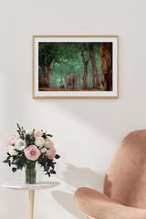 Mother and Baby Elephant Poster