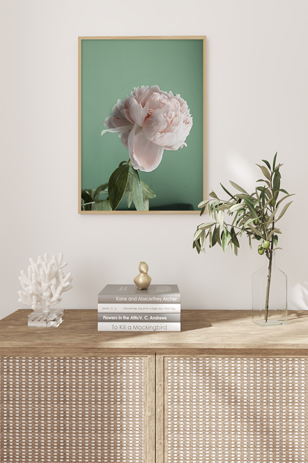 A Gentle Peony Poster
