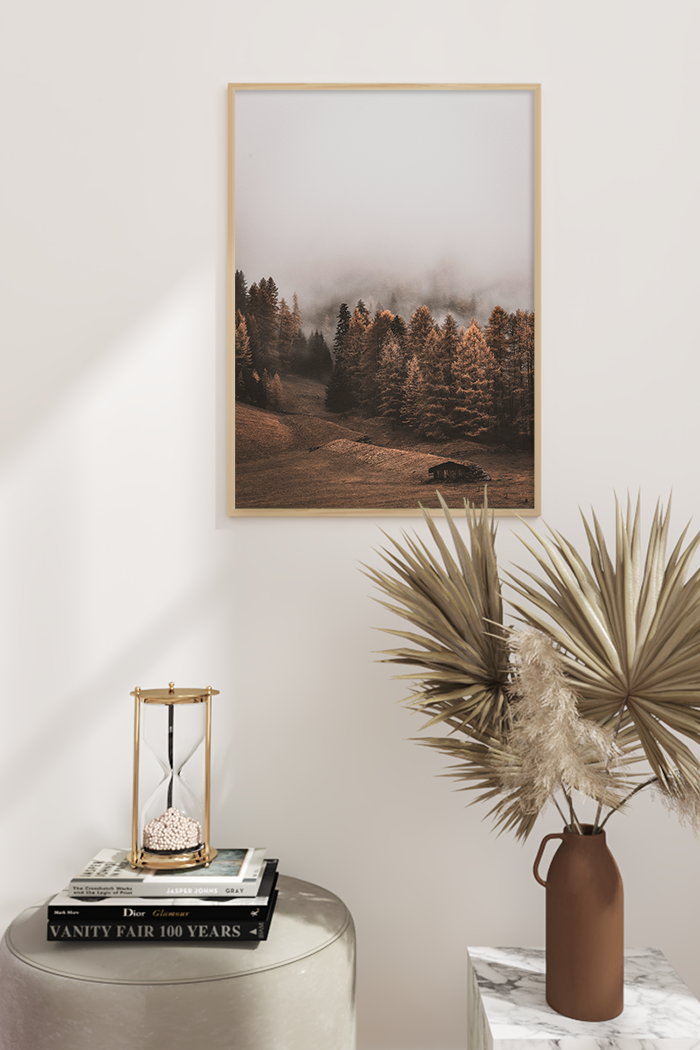 Autumn Pine Forest Poster