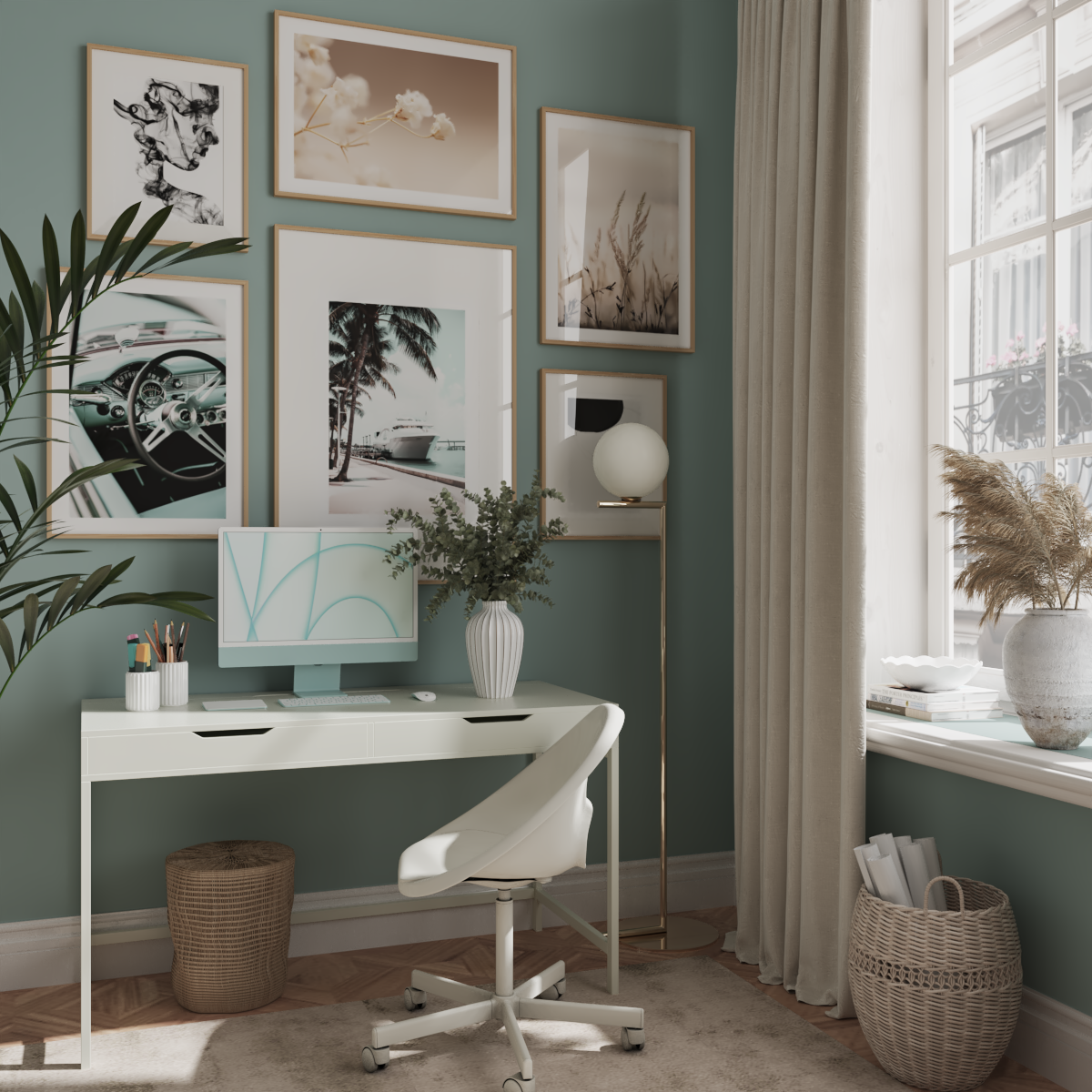 Turquoise Sea Photo Prints Beige Boho Posters for Home Office Room Ideas