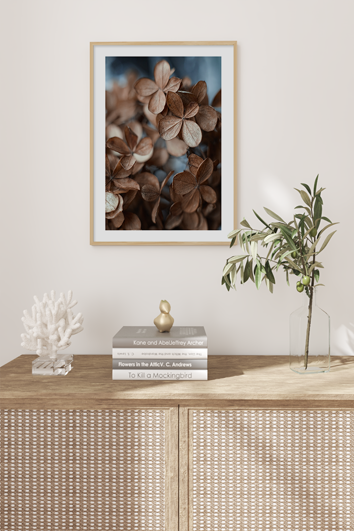 Brown Dry Leaves Poster