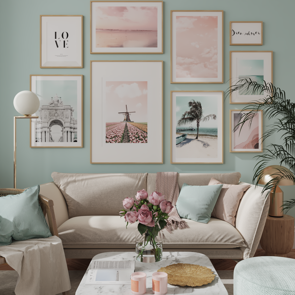 Pink Nature Photo Prints Cyan Sea Posters Turquoise Living Room Ideas