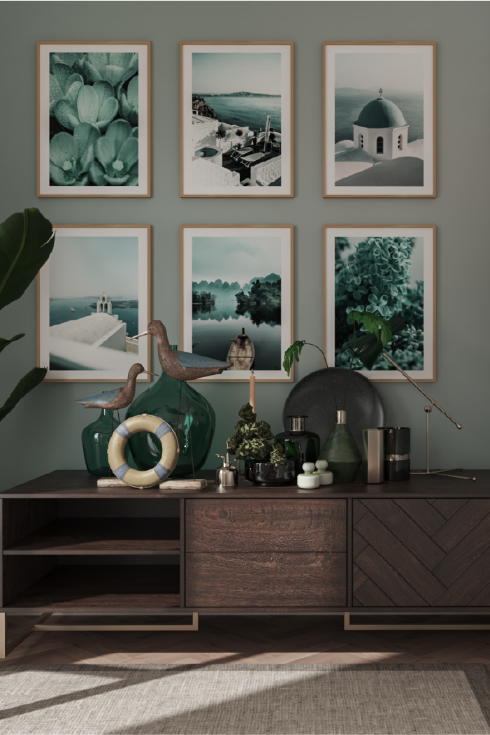 Turquoise Hydrangea Poster