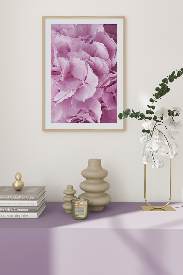 Purple Hydrangea Poster