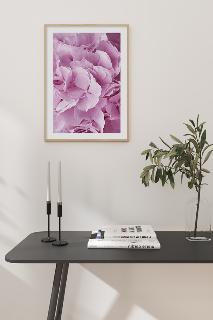 Purple Hydrangea Poster