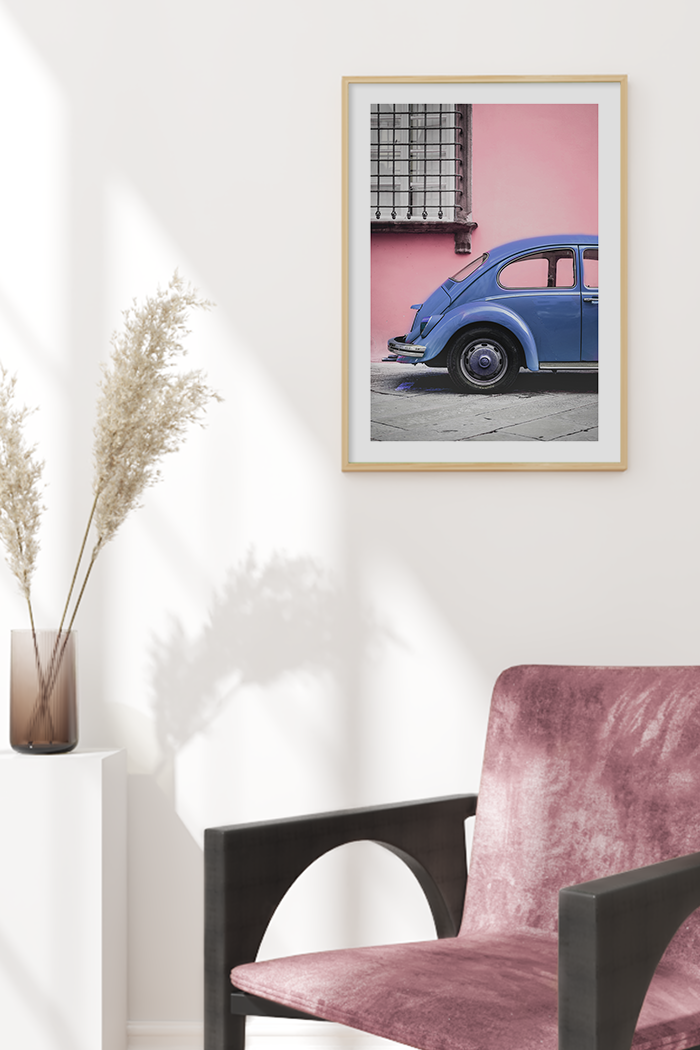 Navy Car Poster