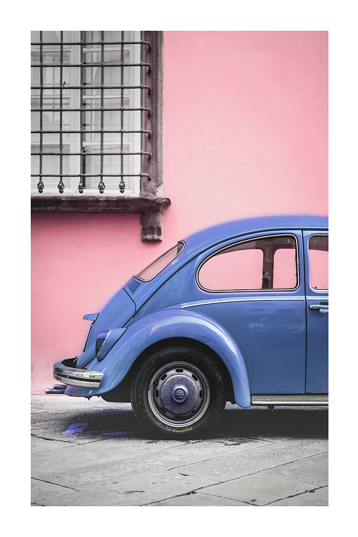 Navy Car Poster