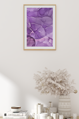 Purple Marble Fluid Poster