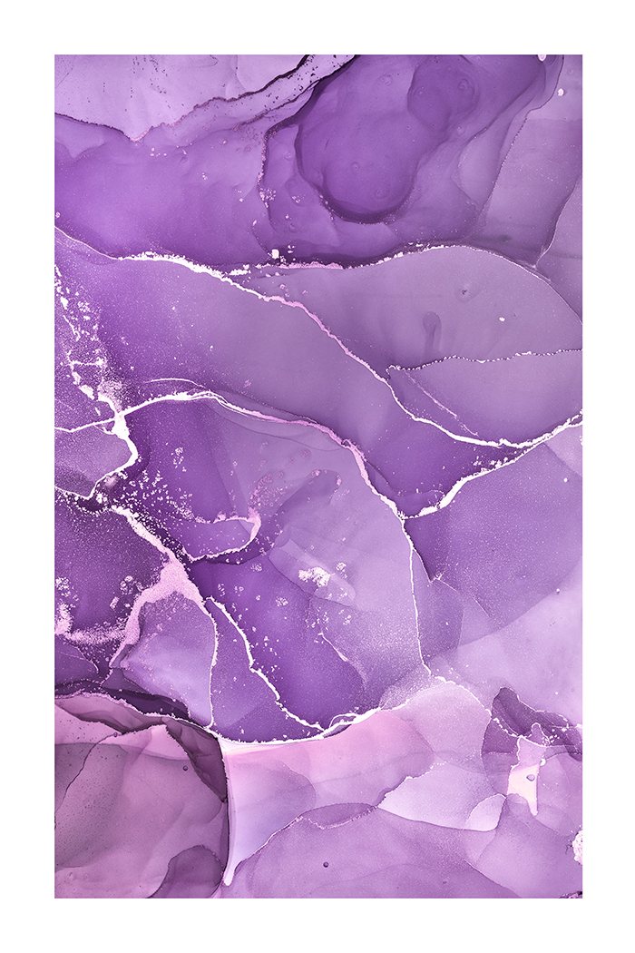 Purple Marble Fluid Poster