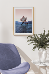 Tree on the Lake Poster