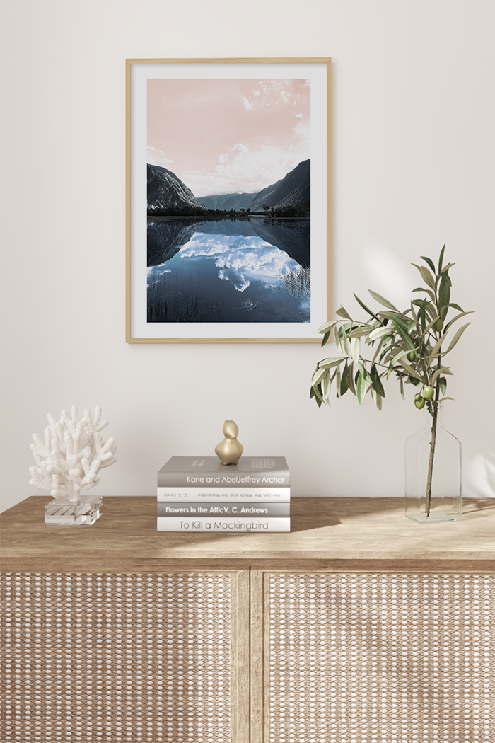 Mountain Scenery Reflection Poster