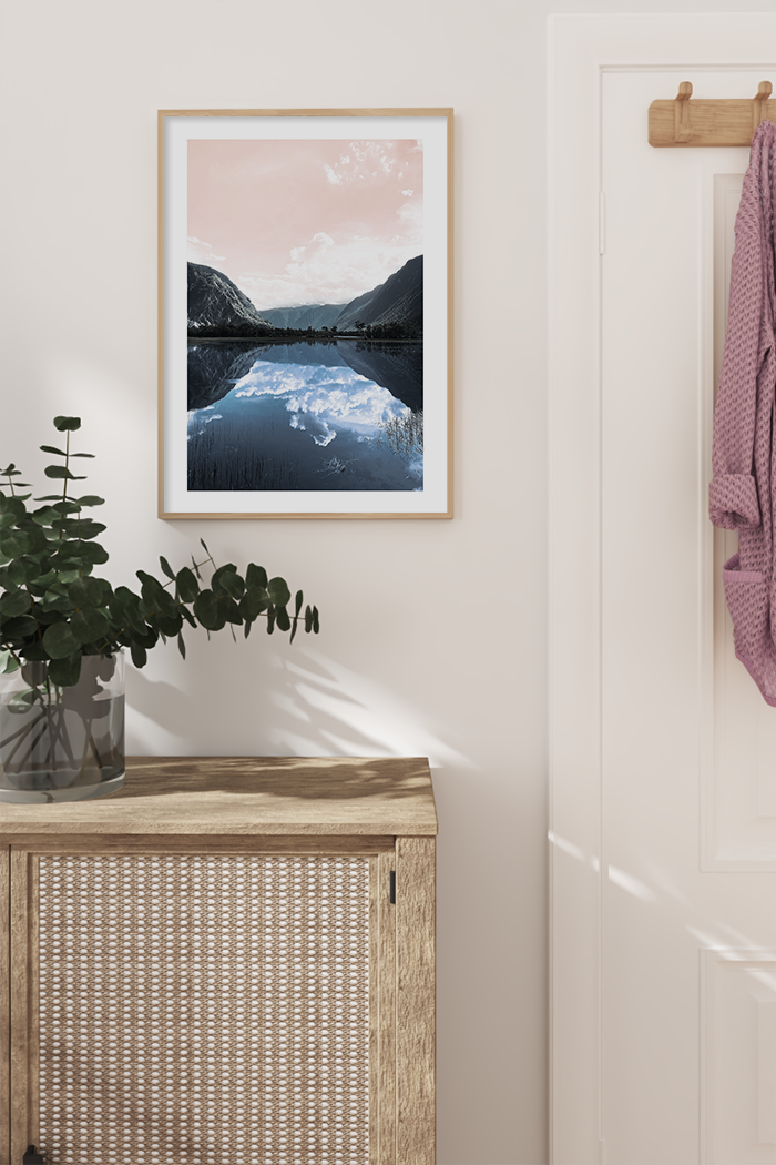 Mountain Scenery Reflection Poster