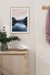 Mountain Scenery Reflection Poster