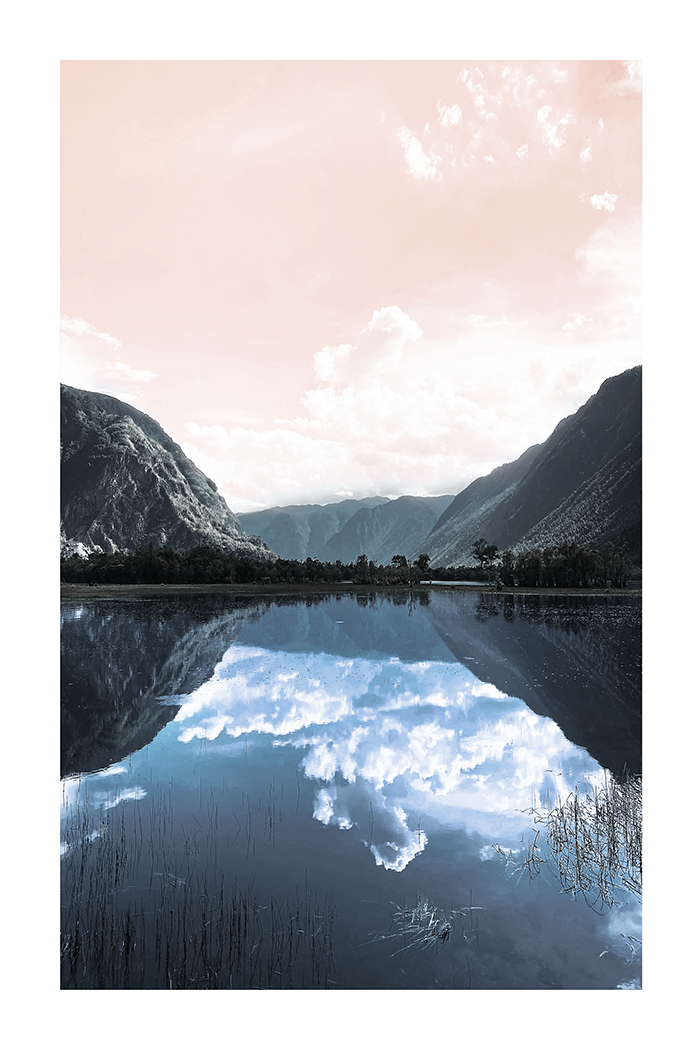 Mountain Scenery Reflection Poster