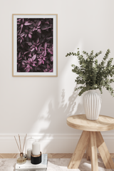 Dark Botanical Leaves Poster