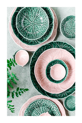 Pink Green Plate Poster