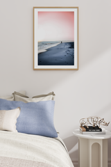 Sunset Blue Beach Poster