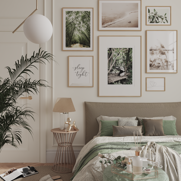 Modern Boho Wall Decorations Guide Botanical Green Photo Prints Mint Neutral Bedroom