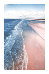 Pink Blue Beach Poster