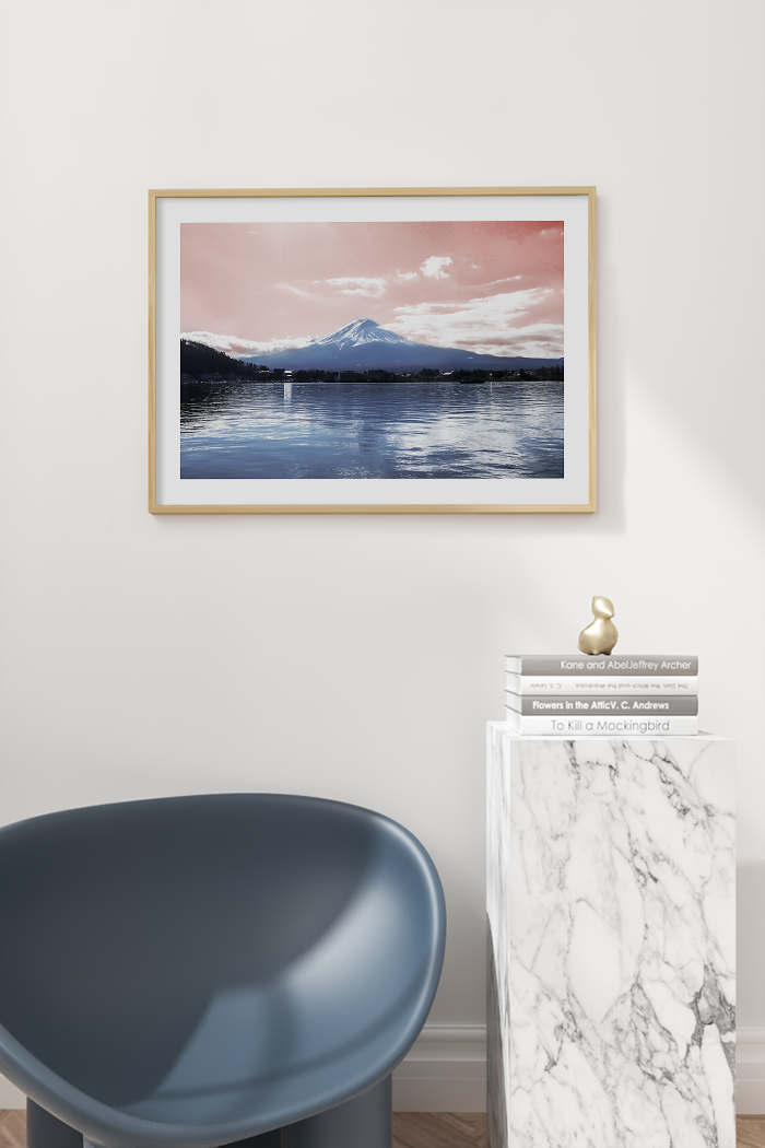 Blue Fuji Mountain Poster