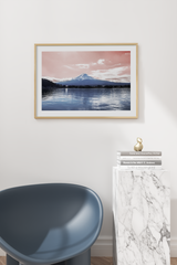 Blue Fuji Mountain Poster