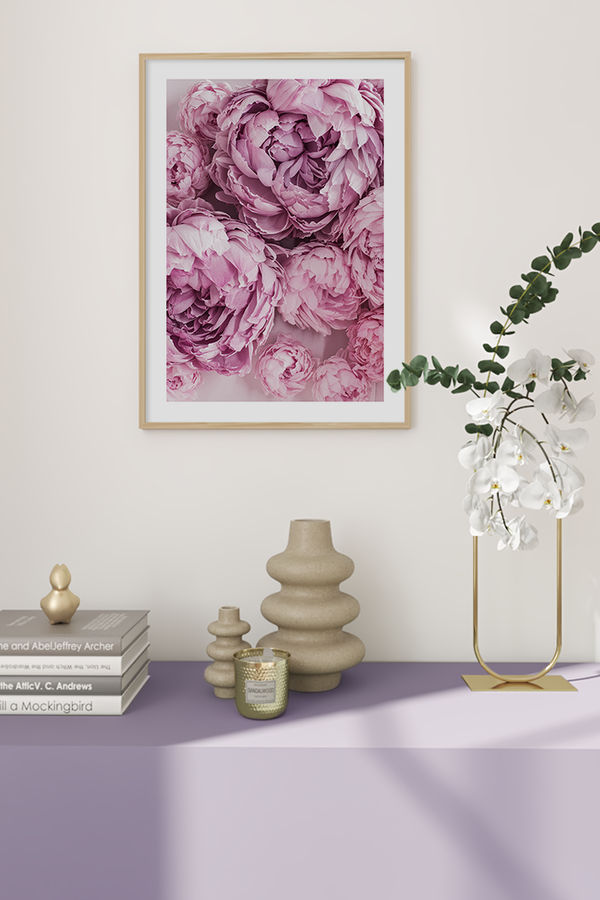 Purple Paeonia Floral Poster
