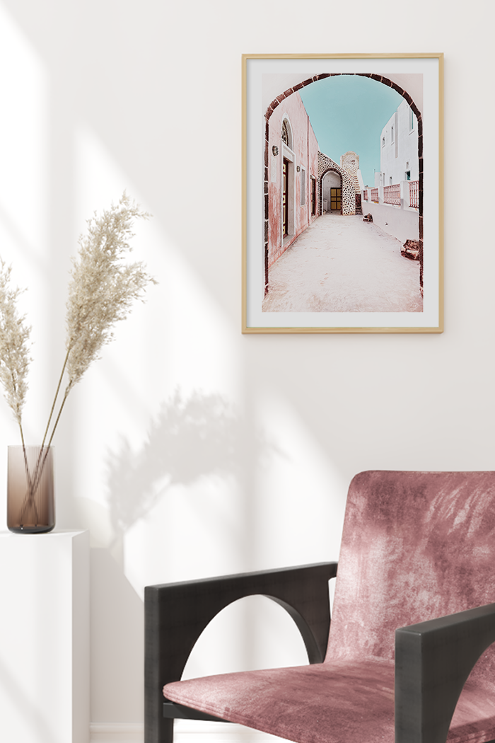 Seaside Arch Door Poster