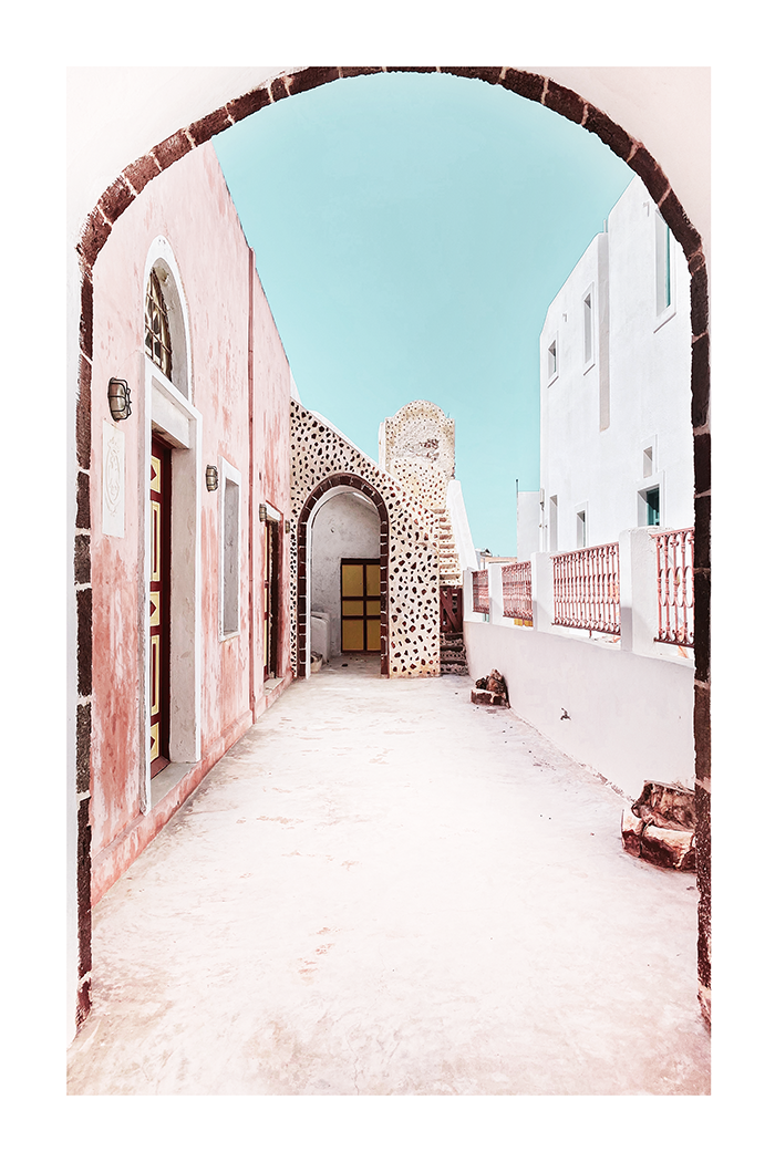 Seaside Arch Door Poster